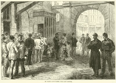 V Paříži, diskutovat o posledním výpadu, prosinec 1870 od English School