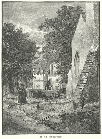 Na hřbitově (rytina) od English School