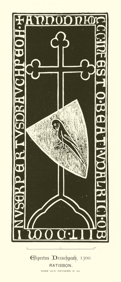Vyřezávaná deska (rytina) od English School