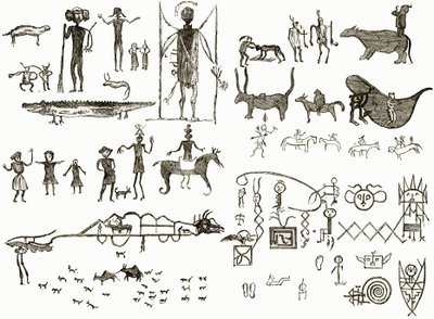 Indické hieroglyfy od English School