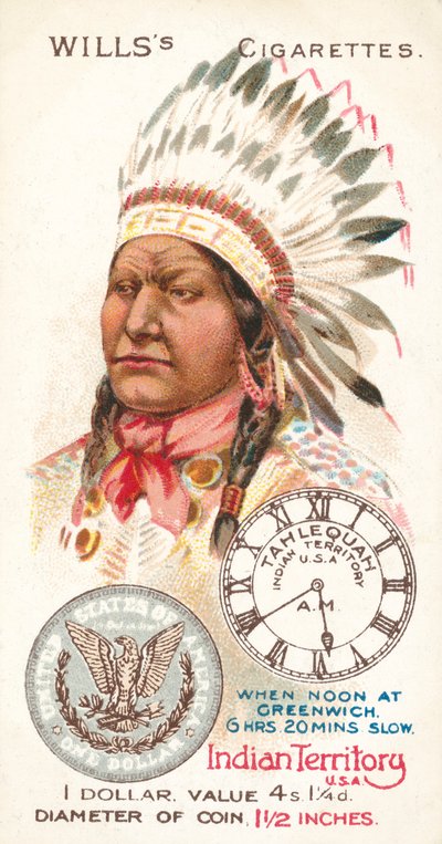 Indian Territory, USA, Dollar (chromolit) od English School