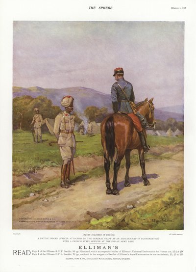 Indičtí vojáci ve Francii, první světová válka od English School