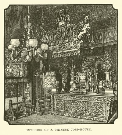 Interiér čínského Joss-House od English School