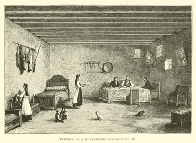 Interiér domu černohorských senátorů od English School