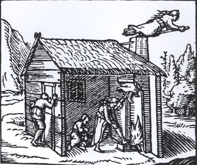 Interiér čarodějnického domu, 1579 od English School