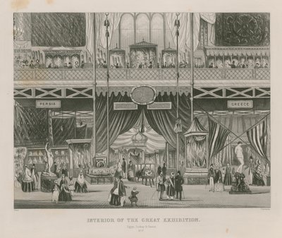 Interiér Velké výstavy, 1851, Egypt, Turecko a Řecko od English School