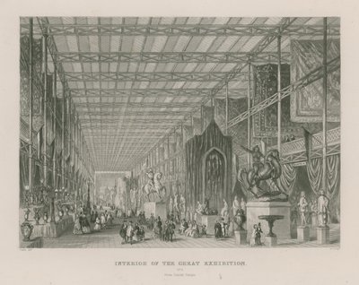 Interiér Velké výstavy, 1851, z Dantesova chrámu od English School