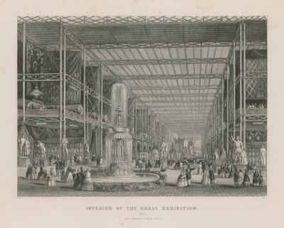 Interiér Velké výstavy, 1851, z Transeptu při pohledu na východ od English School
