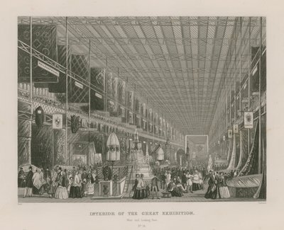 Interiér Velké výstavy, 1851, západní konec při pohledu na východ od English School