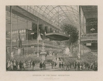 Interiér Velké výstavy, Grand State Opening, 1. května 1851 od English School