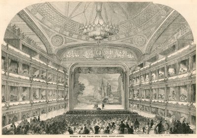 Interiér italské opery, Covent Garden, Londýn od English School