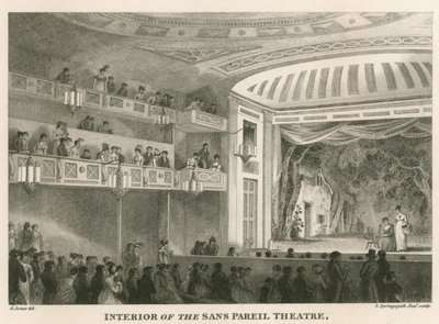 Interiér divadla Sans Pareil (Adelphi Theatre), Londýn od English School