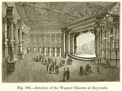 Interiér Wagnerova divadla v Bayreuthu od English School