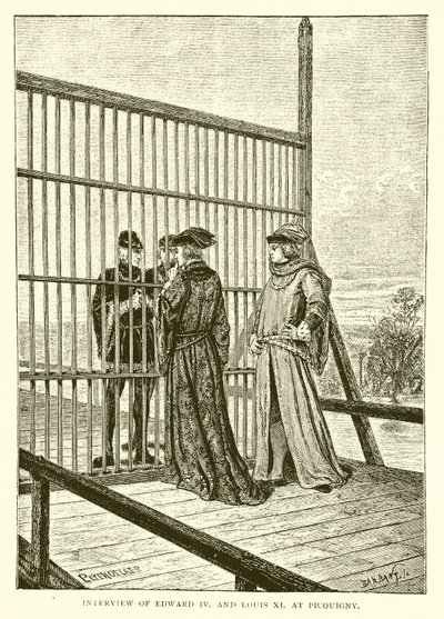 Rozhovor Edwarda IV. a Ludvíka XI. v Picquigny od English School