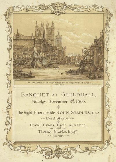 Pozvánka na banket v Guildhall od English School