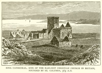 Katedrála Iona, místo nejstarší křesťanské církve v Británii, kterou založil St. Columba, 563 n. l. od English School