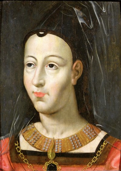 Isabella Bourbonská (s nápisem „Margaret of York“) kolem 1581-1613 (olej na desce) od English School