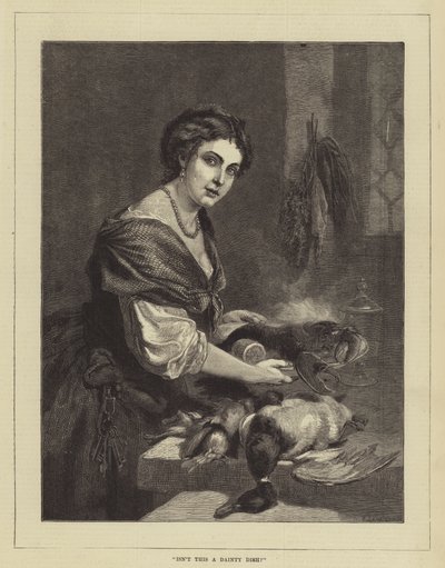 Ist das nicht ein zierliches Gericht? (Gravur) von English School