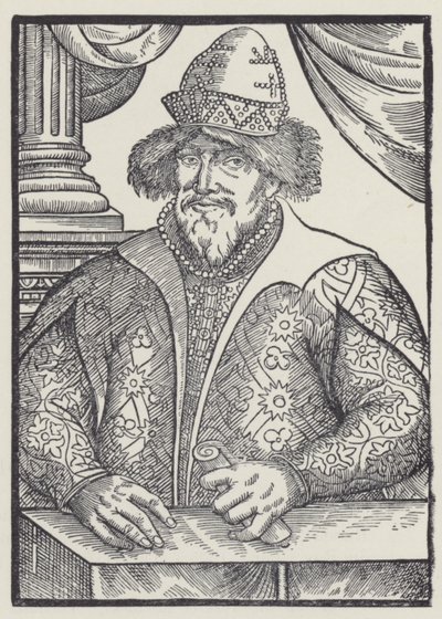 Ivan IV, ruský car (litografie) od English School