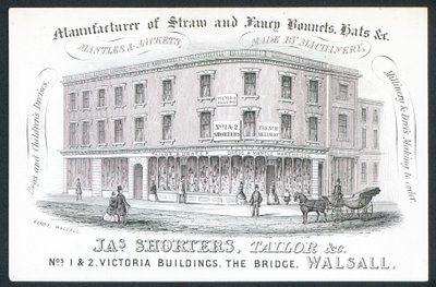 J A S Kraťasy, krejčí, vizitka od English School