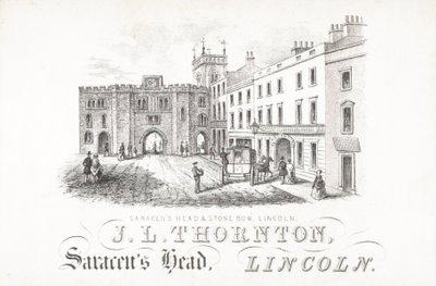 J L Thornton, Saracens Head and Stone, Lincoln od English School