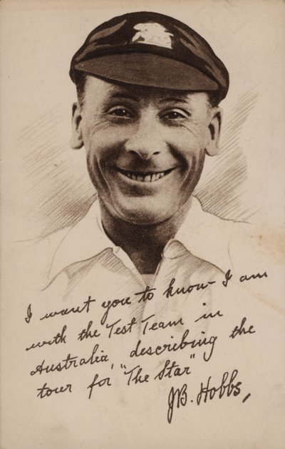 Jack Hobbs s kriketovým testovacím týmem v Austrálii od English School