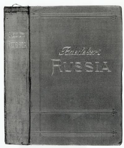 Obal bundy z průvodce Baedeker po Rusku, vydaného v roce 1914 od English School