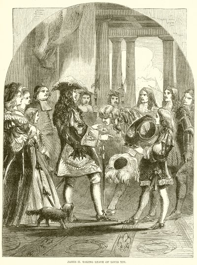 Jakuba II. rozloučení s Ludvíkem XIV od English School