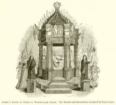 James I. Ležící ve státě Westminster Abbey od English School