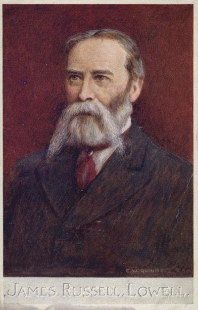 James Russell Lowell (1819-1891), americký básník a diplomat (barevná litografie) od English School