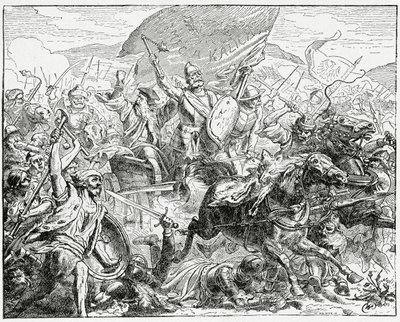 Jan Žižka na vítězné straně v bitvě u Grunwaldu v roce 1410, 1882 od English School