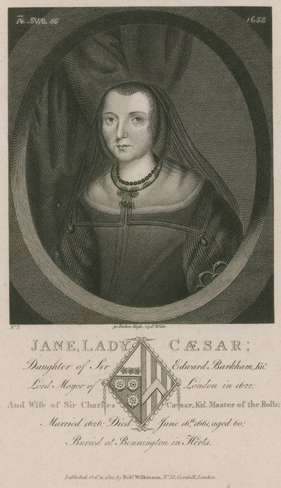 Jane, Lady Caesar, dcera sira Edwarda Barkhama od English School