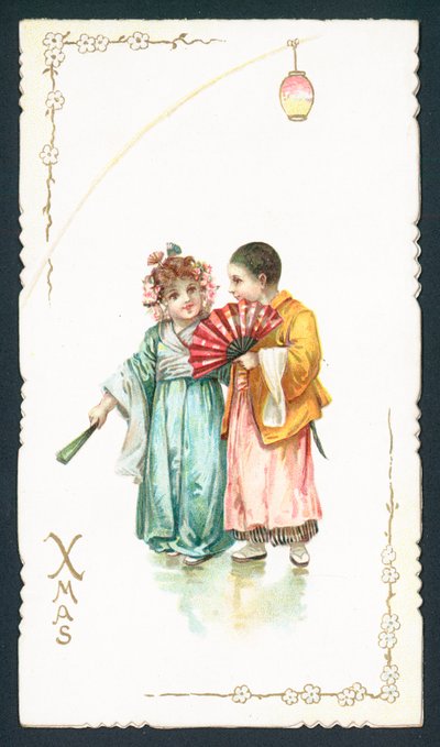 Japonský pár, vánoční přání od English School