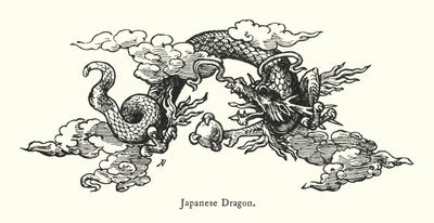 Japonský drak (rytina) od English School