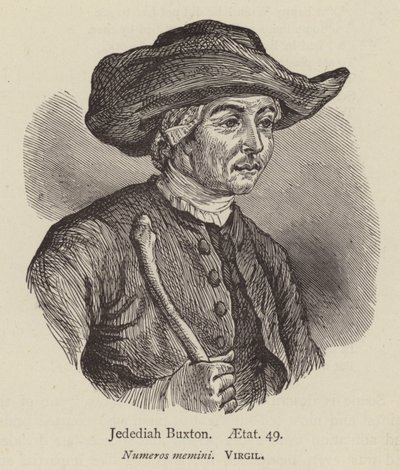 Jedediah Buxton, aetat 49 (rytina) od English School