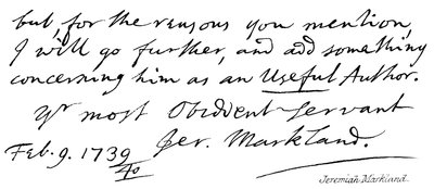 Jeremiáš Markland od English School