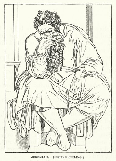 Jeremiah, Sixtinský strop (rytina) od English School