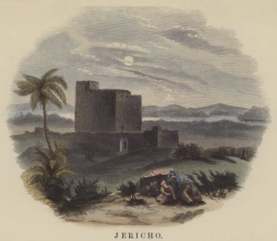 Jericho (barevná rytina) od English School