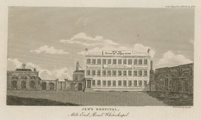 Židovská nemocnice, Mile End Road, Whitechapel od English School