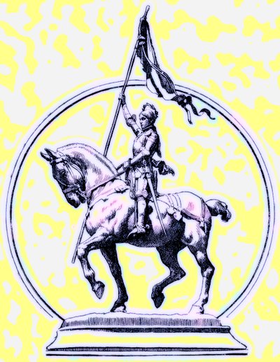Johanka z Arku, ilustrace k Historii Anglie od H. O. Arnolda-Forstera, vydáno 1897 (digitálně vylepšený obrázek) od English School