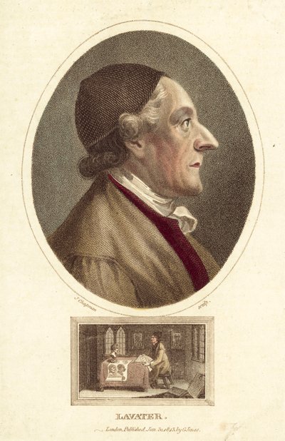 Johann Kaspar Lavater, švýcarský básník, filozof, fyziognom a teolog (barevná rytina) od English School