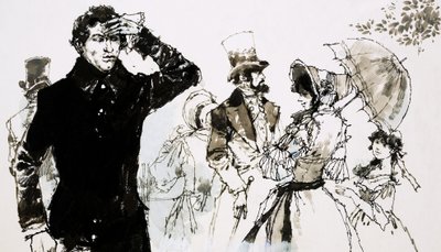 Johann Strauss pere ve svém zapnutém kabátě od English School