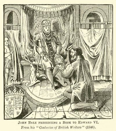 John Bale představuje knihu Edwardovi VI od English School