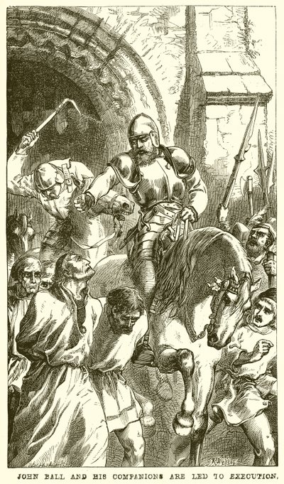 John Ball a jeho společníci jsou vedeni k popravě od English School