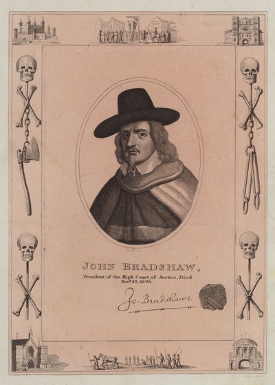 John Bradshaw, předseda Nejvyššího soudního dvora, zemřel 22. listopadu 1695 od English School