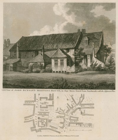 Zasedací dům Johna Bunyanse, Zoar Street, Gravel Lane, Southwark od English School
