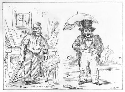 John Dobbs v Anglii a Indii z Delhi Sketchbook od English School