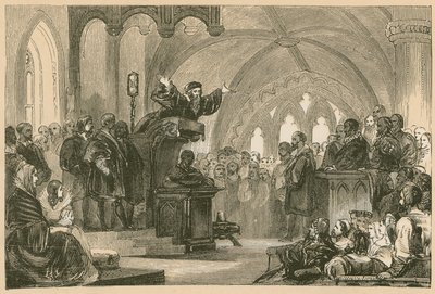 John Knox káže v St. Andrews od English School
