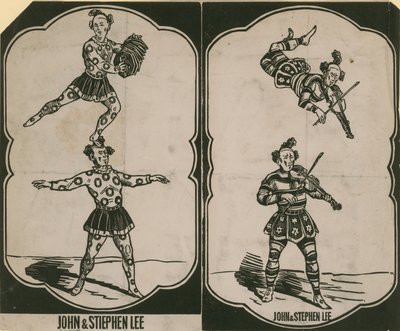 John Lee a Stephen Lee, cirkusoví akrobaté a hudebníci od English School