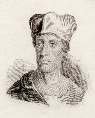 John Leland z „Crabbes Historical Dictionary“, vydaného v roce 1825 od English School
